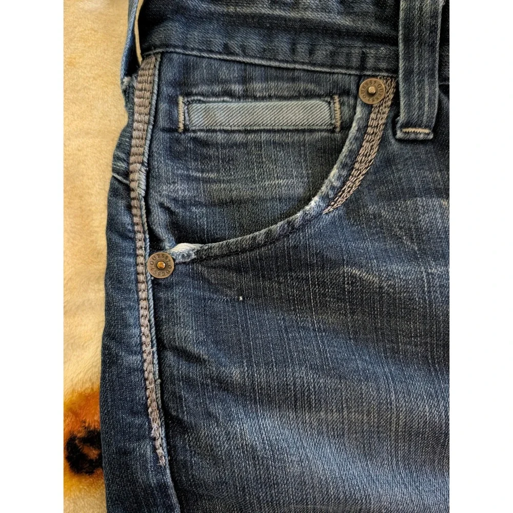 Guess Jeans Rhodes Straight Leg Dark Wash Denim Mens 33x32 M74R5102